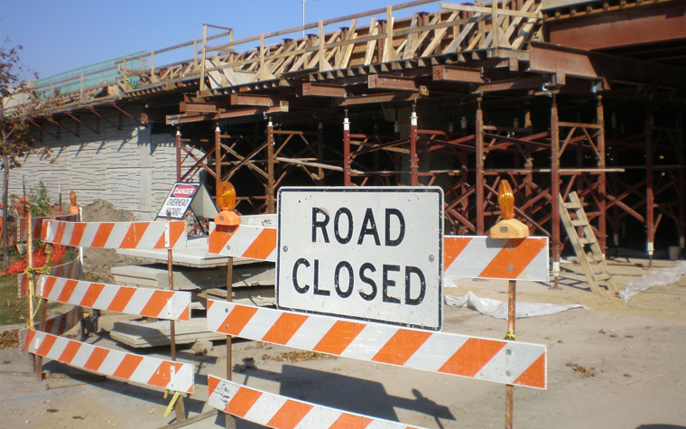 A road closure due to construction projectsin Wis. Courtesy of the Coalition for More Responsible Transportation
